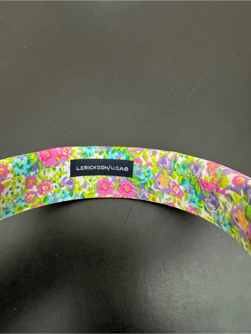 L.Erickson Floral Padded Headband in Pink, Green & Purple